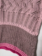 Dries Van Noten Knit Tank Top Pink & Brown Small - Image 2
