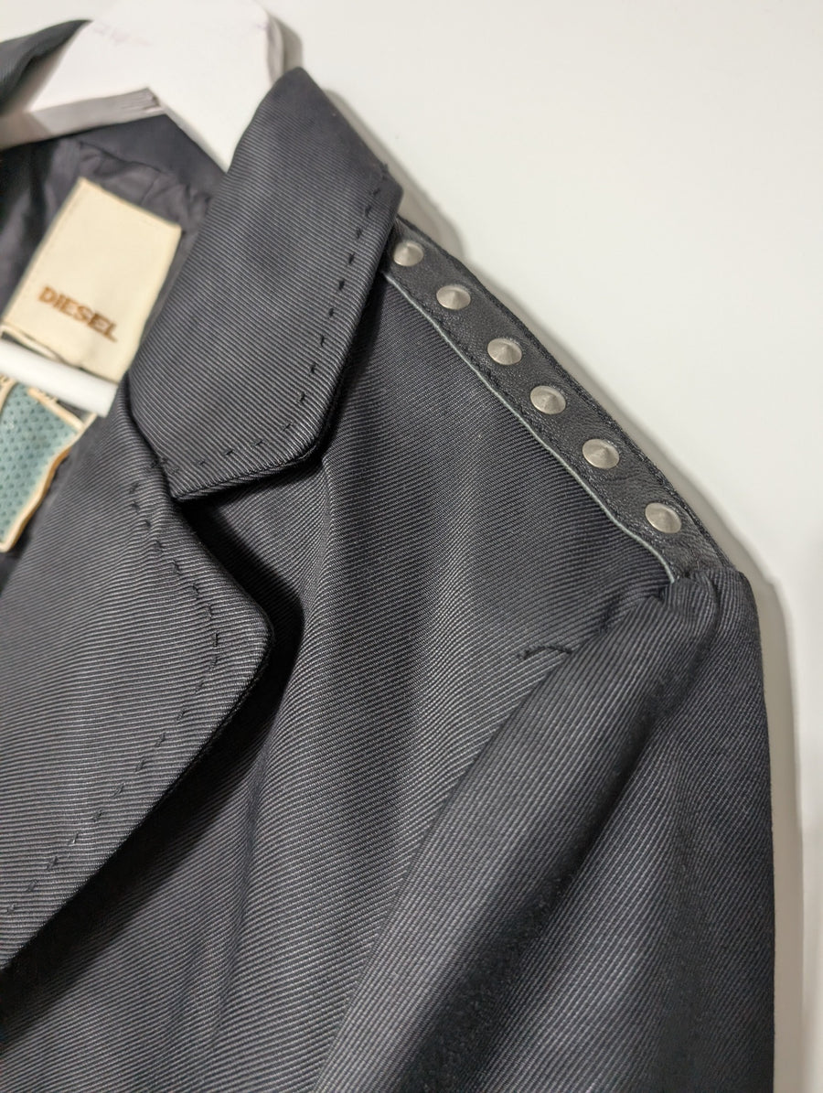 Diesel Studded Shoulder Blazer Black - Image 2