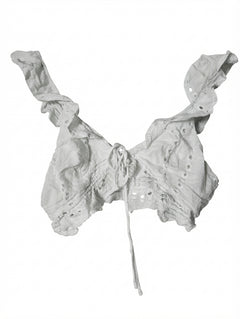 Harper & Me Eyelet Lace Ruffle Crop Top White Size 10 - Image 1