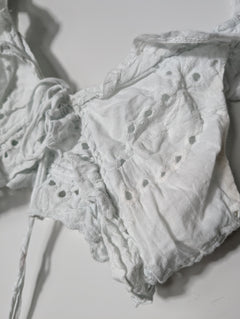 Harper & Me Eyelet Lace Ruffle Crop Top White Size 10 - Image 2