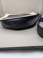 Ginger & Smart Leather Saddle Crossbody Bag Cream & Navy - Image 5