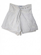 Lioness Eyelet Tie-Front Shorts White Women's XS - Image 1