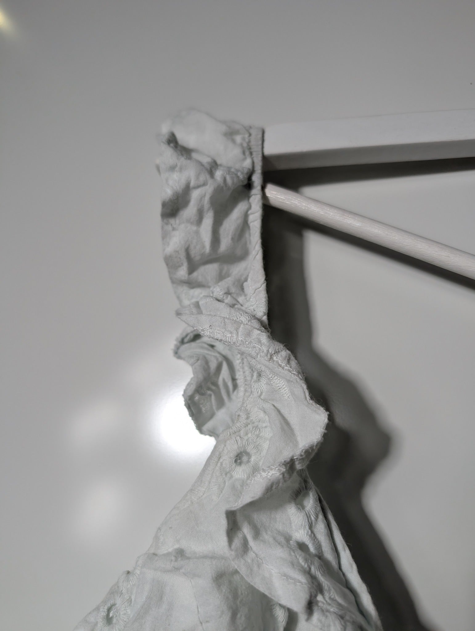 Harper & Me Eyelet Lace Ruffle Crop Top White Size 10 - Image 3