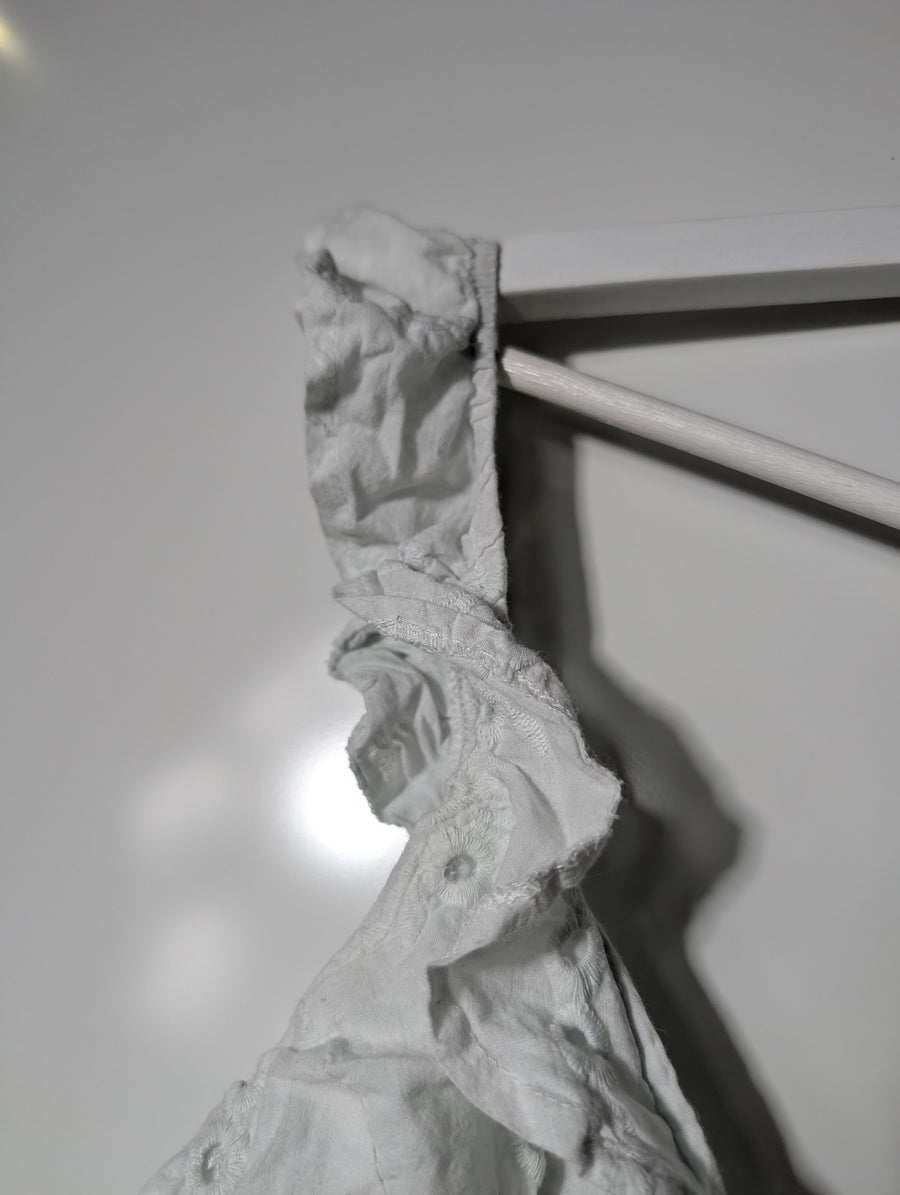 Harper & Me Eyelet Lace Ruffle Crop Top White Size 10 - Image 3