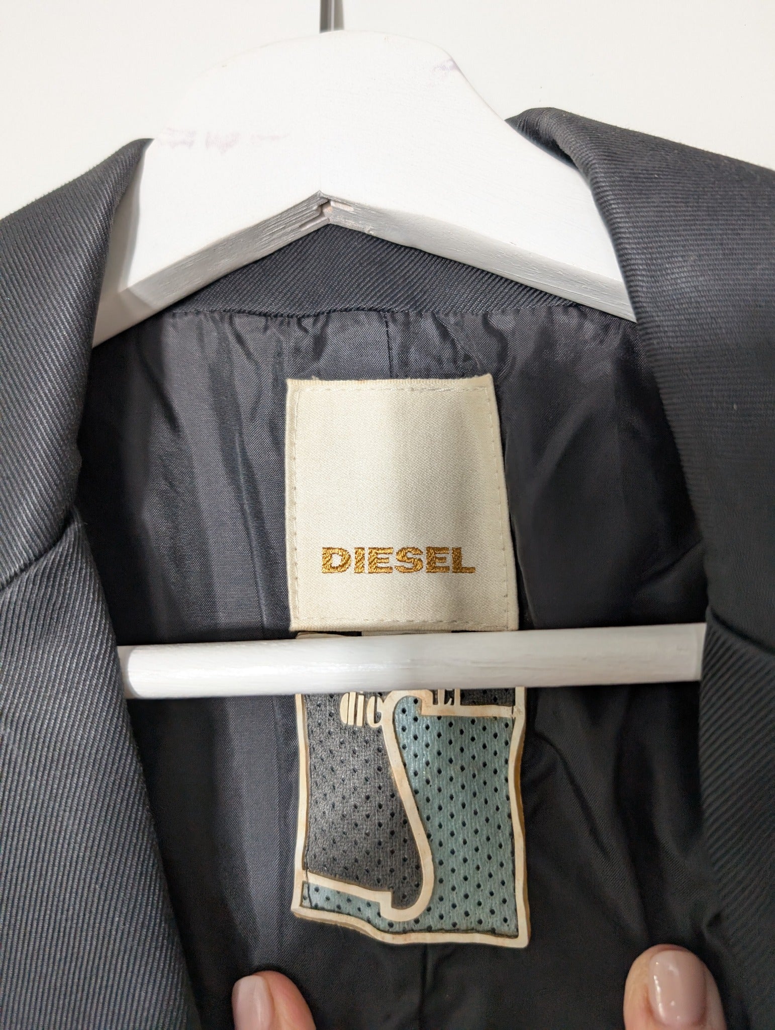 Diesel Studded Shoulder Blazer Black - Image 5