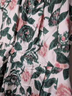 Lee Mathews Floral Print Silk Midi Dress Size 1 - Image 2