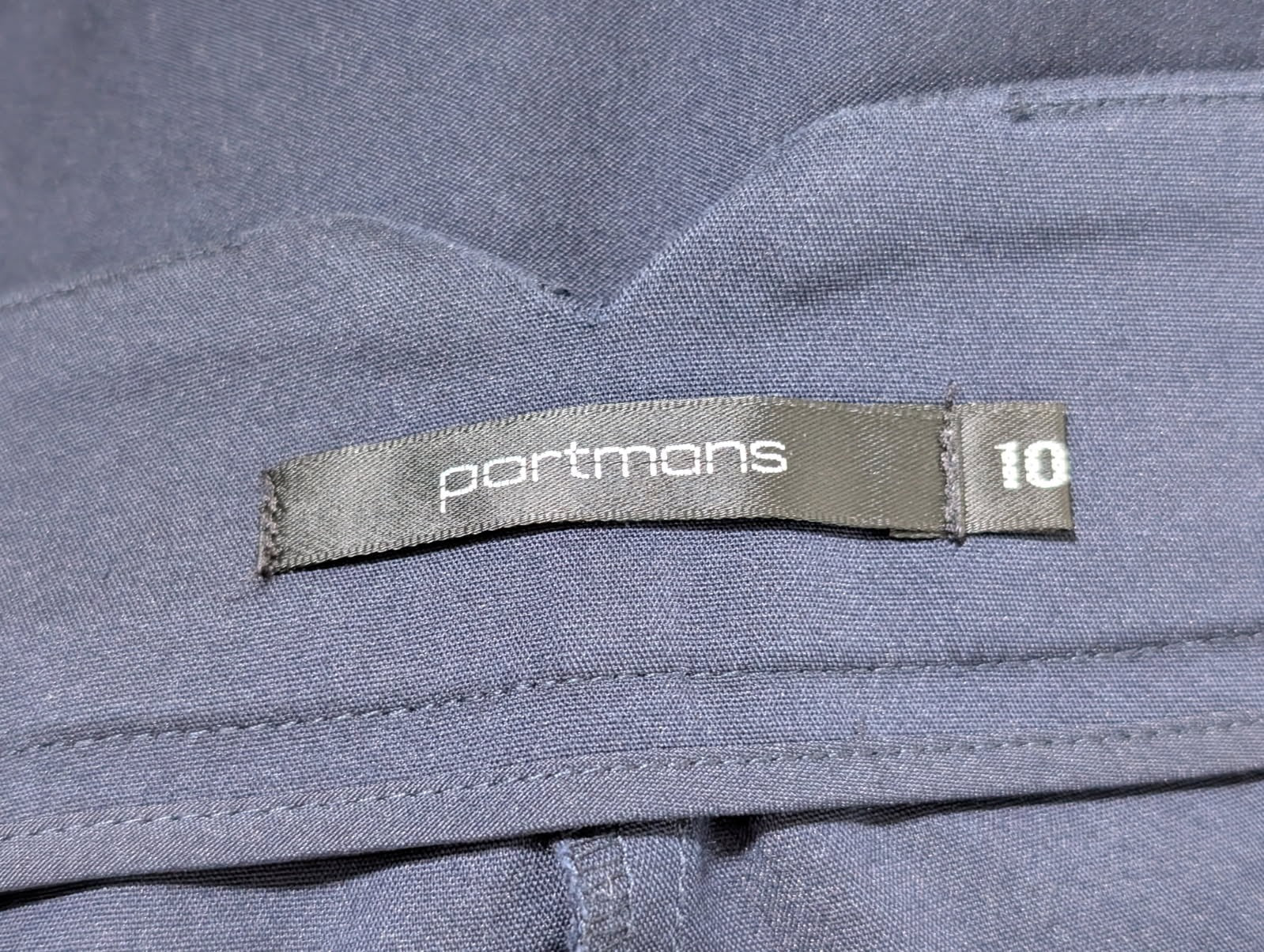Portmans Sailor-Style High-Waisted Trousers Navy Blue Women's Size 10 - Image 2