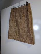 J.Crew Metallic Gold Textured A-Line Skirt Size 6 - Image 3
