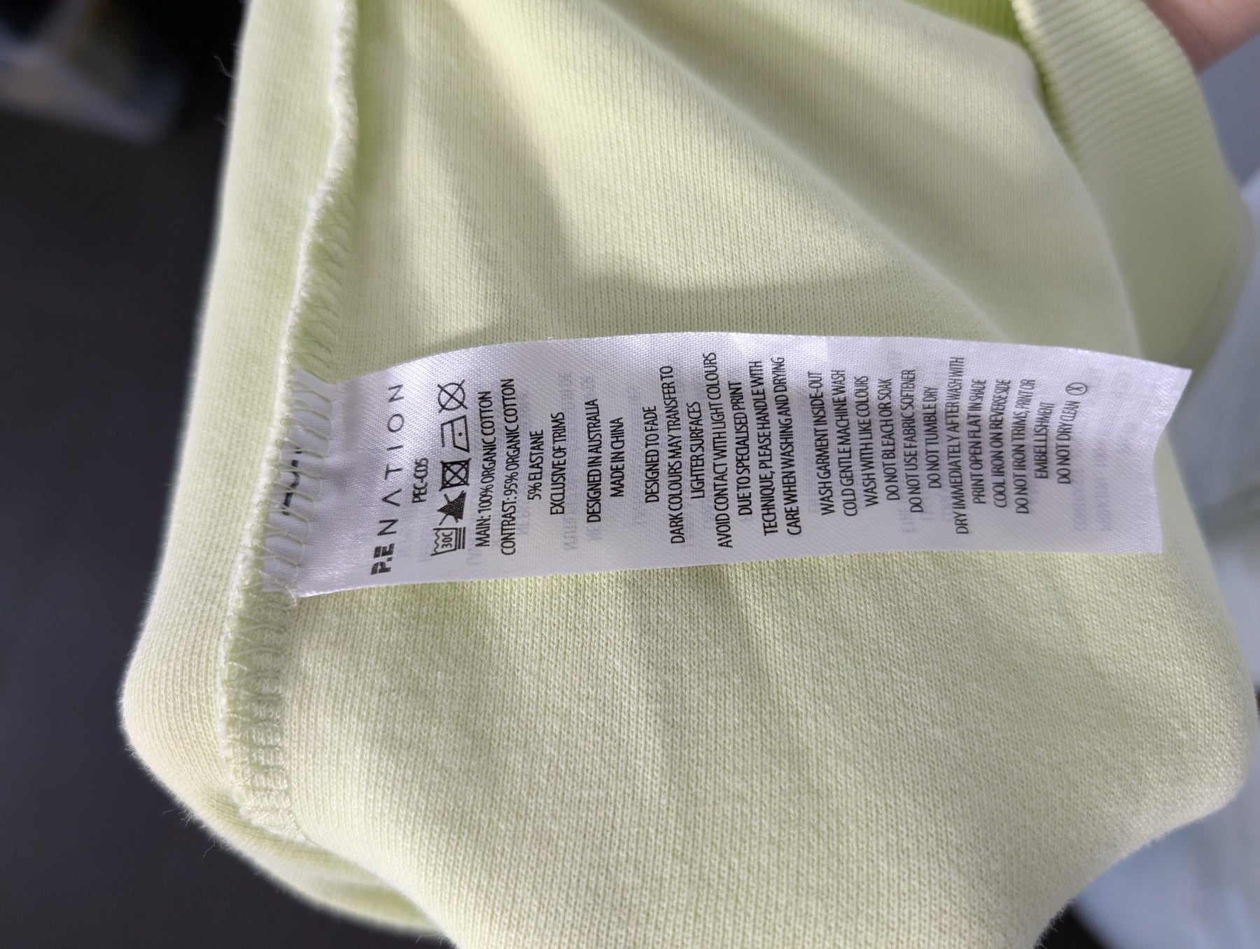 P.E Nation The Original Sport Sweatshirt Light Green Size M - Image 7