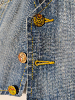 True Religion Women's Distressed Denim Vest Blue Size XS - Image 2