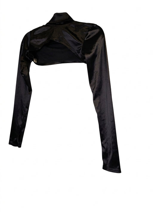 I.AM.GIA Black Satin Mock Neck Bolero Shrug Size S - Image 1