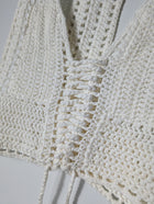 Harper & Me Eyelet Lace Ruffle Crop Top White Size 10 - Image 8