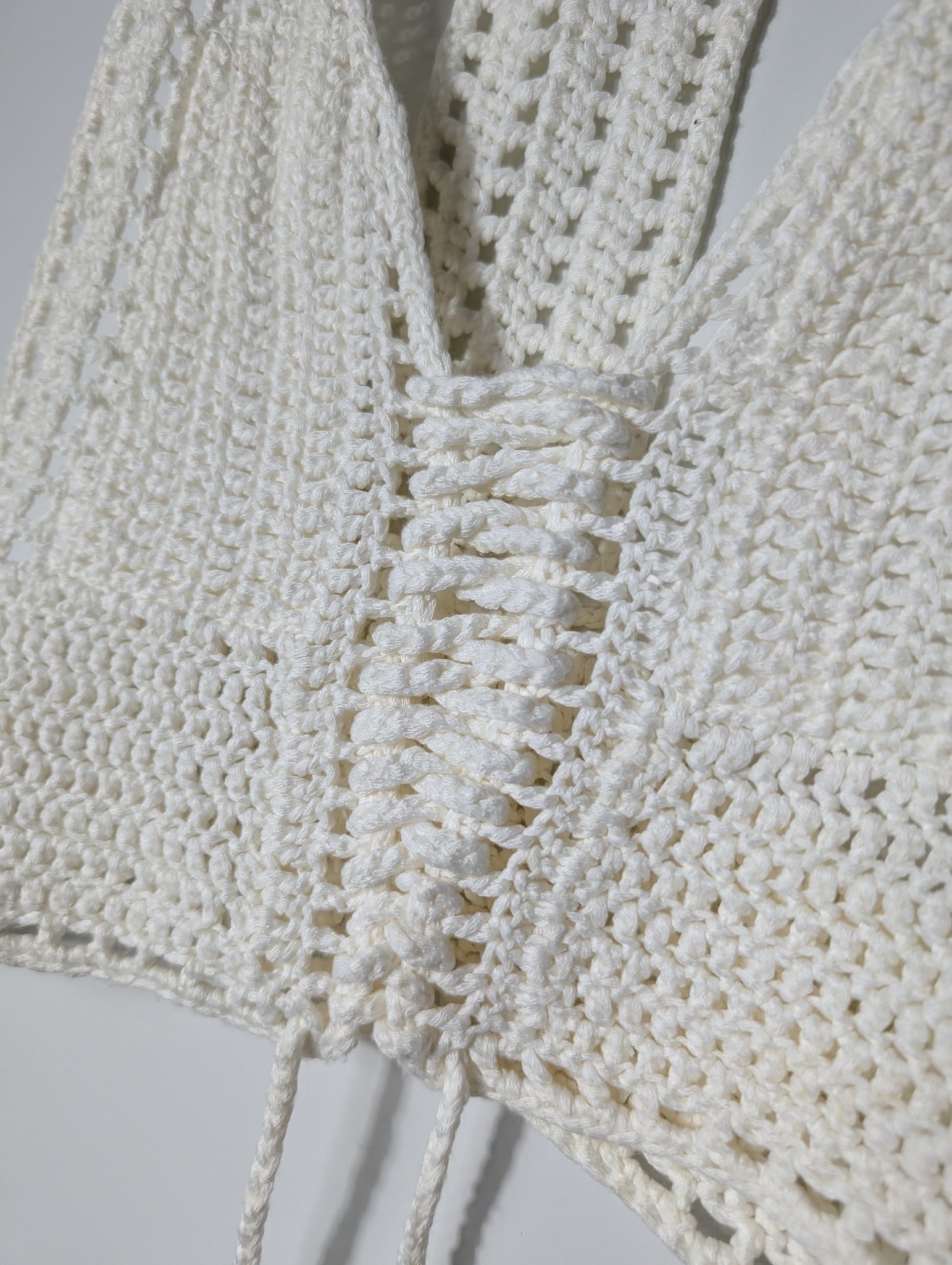 Harper & Me Eyelet Lace Ruffle Crop Top White Size 10 - Image 8