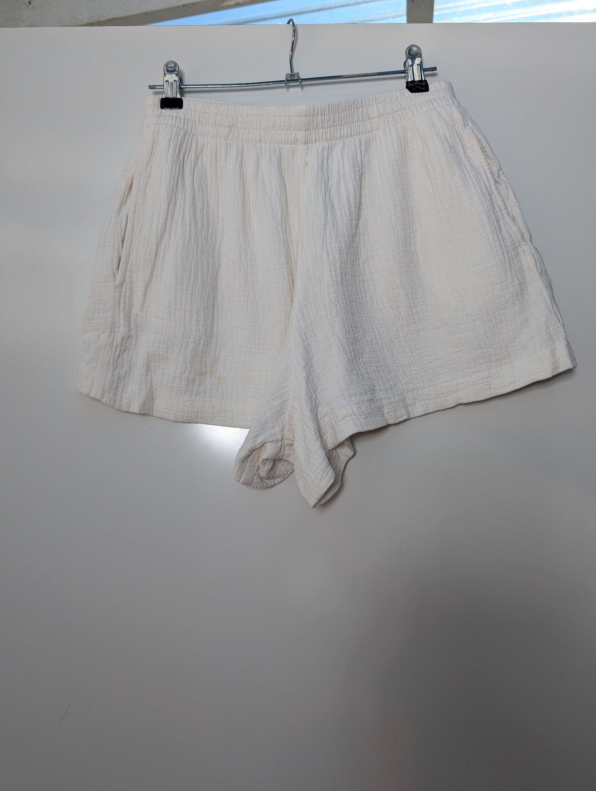 Lioness Eyelet Tie-Front Shorts White Women's XS - Image 8