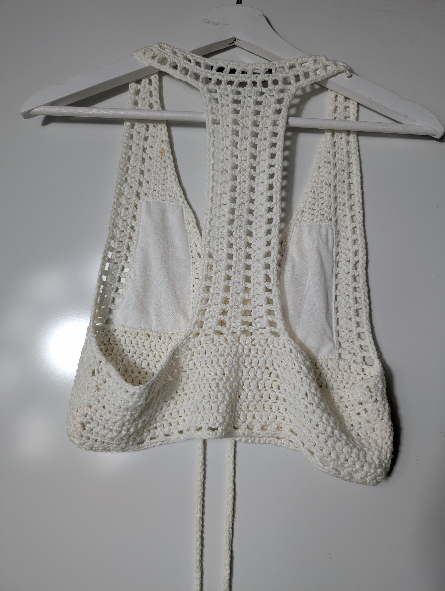 Harper & Me Eyelet Lace Ruffle Crop Top White Size 10 - Image 10