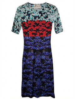 Mary Katrantzou Floral Print Silk Jersey Sheath Dress Size S - Image 1