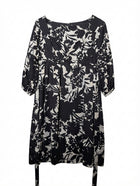 Morrissey Empire Waist Dress Black and White Floral - Image 1