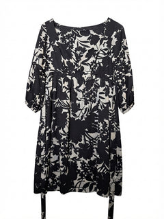Morrissey Empire Waist Dress Black and White Floral - Image 1