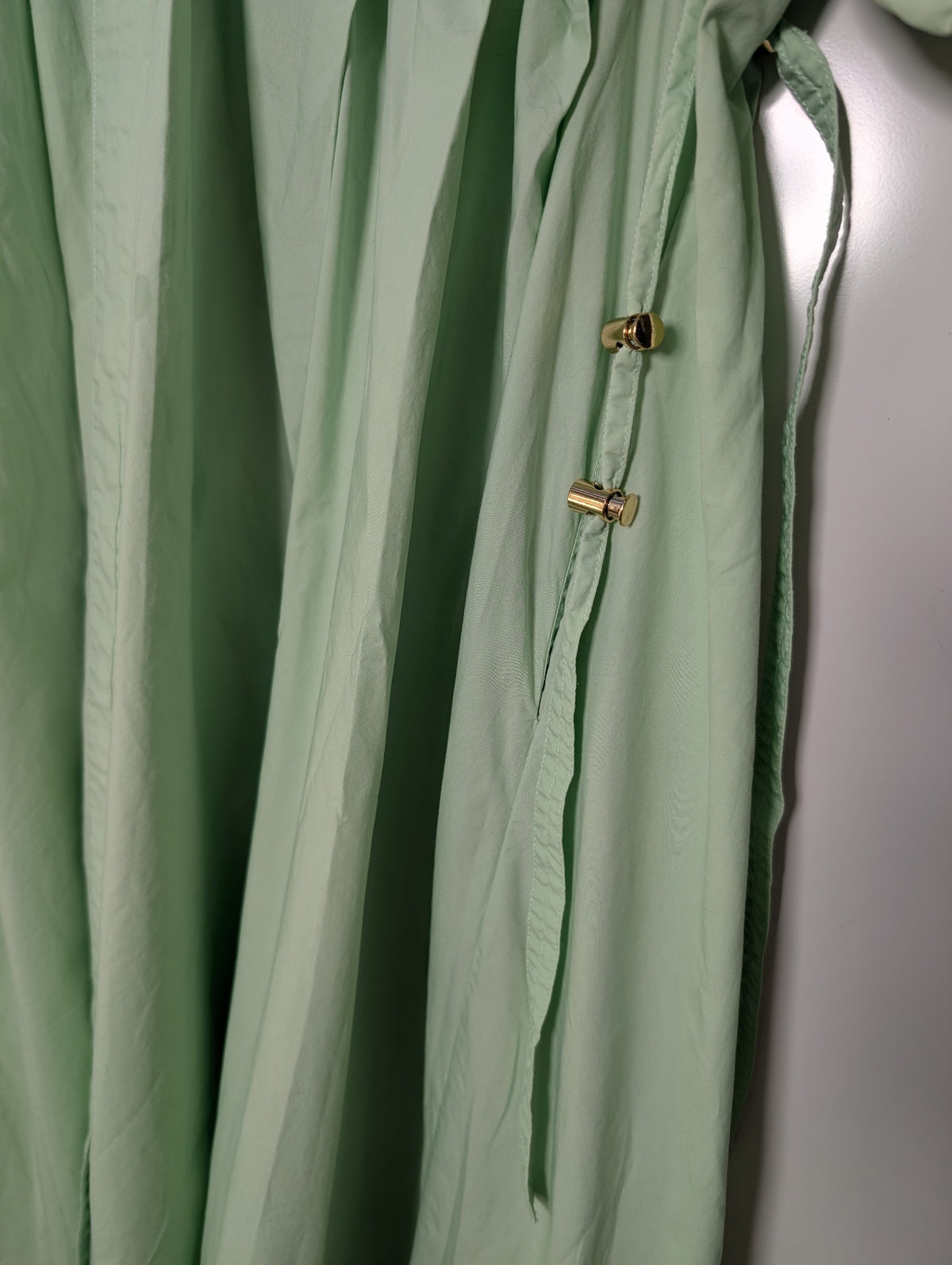 Country Road Cotton Poplin Midi Dress Mint Green Size 10 - Image 3