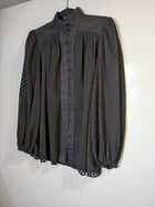 Zimmermann Victorian-Style Pleated Blouse Black Size 1 - Image 6