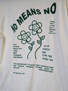 Online Ceramics 'No Means No' Graphic T-Shirt White Small - Image 6