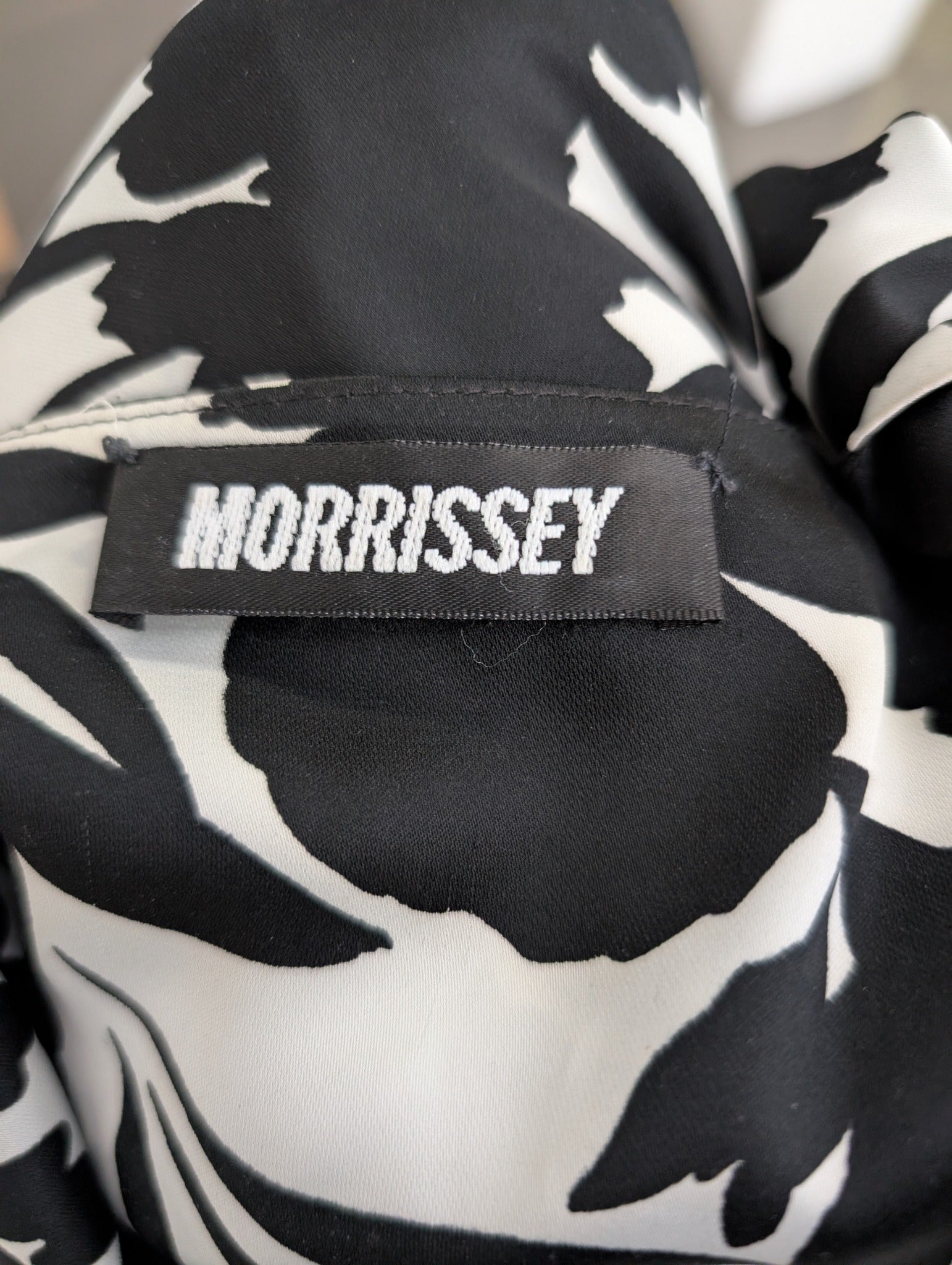Morrissey Empire Waist Dress Black and White Floral - Image 4