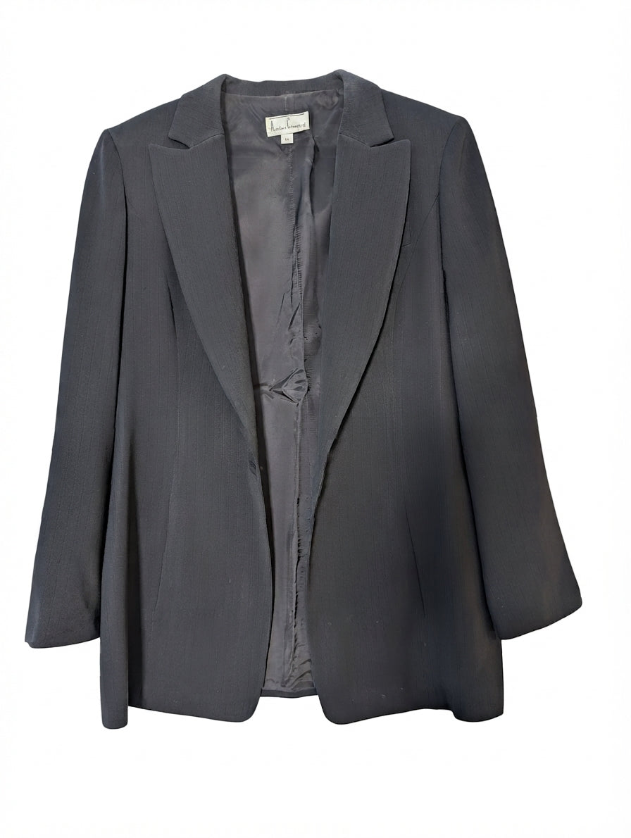 Anthea Crawford Blazer Jacket Black Women's Size 14 - Image 1