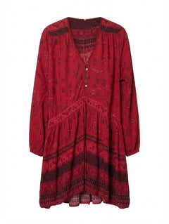 SPELL Desert Wanderer Tunic Dress Red XL - Image 1