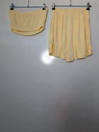 Sugarfree Terry Cloth Tube Top and Shorts Set Yellow XS - Image 4