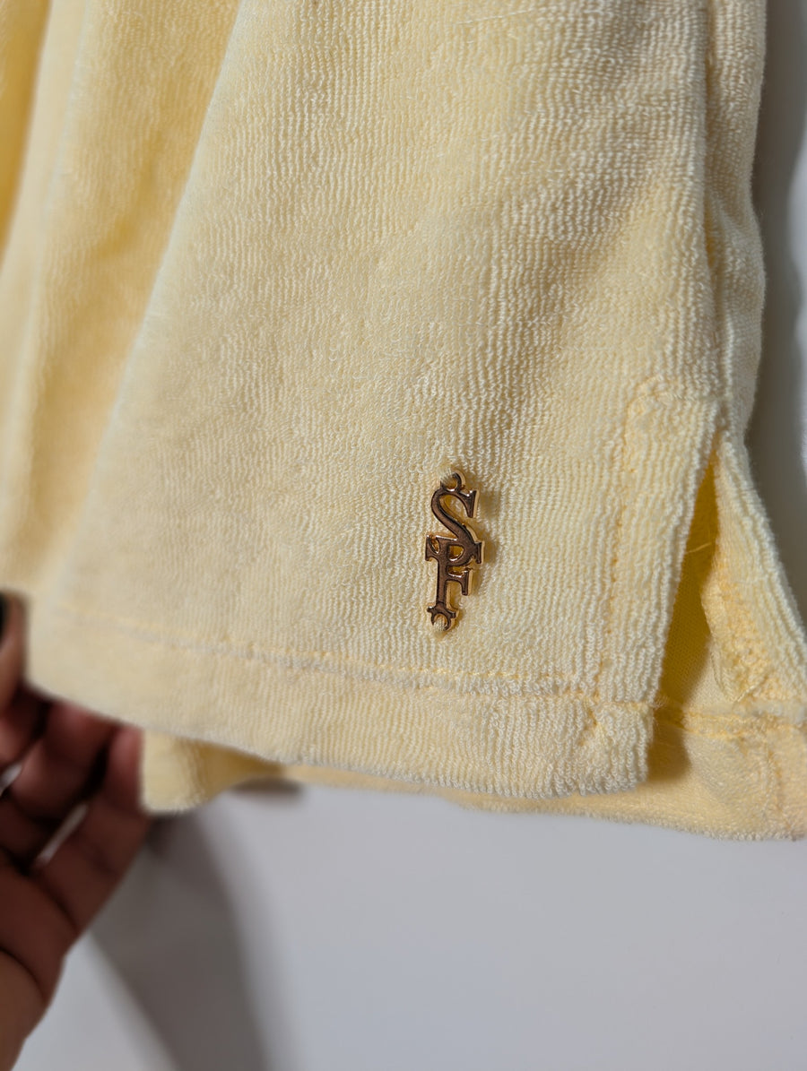 Sugarfree Terry Cloth Tube Top and Shorts Set Yellow XS - Image 5