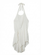 Zulu & Zephyr Crinkle Gauze Halter Romper White Women's AU 10 - Image 1