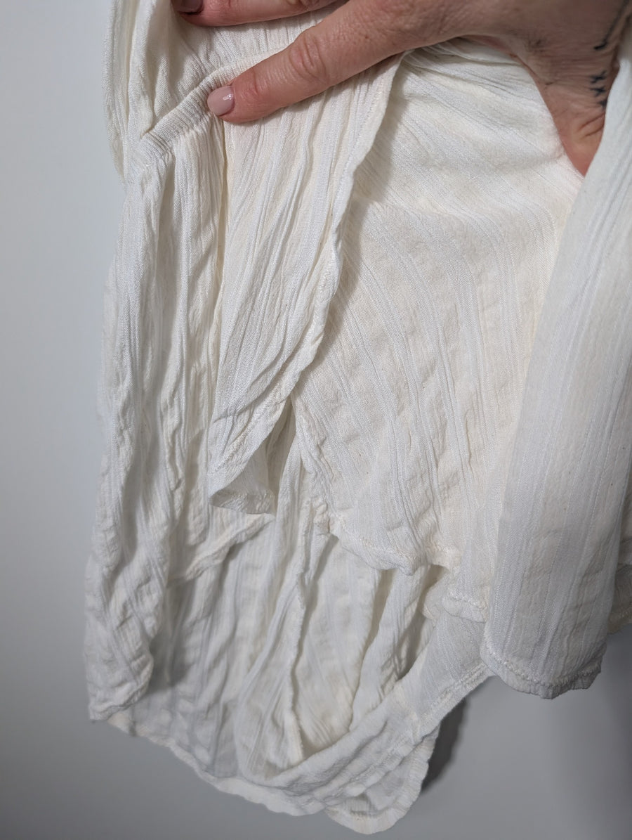 Zulu & Zephyr Crinkle Gauze Halter Romper White Women's AU 10 - Image 4