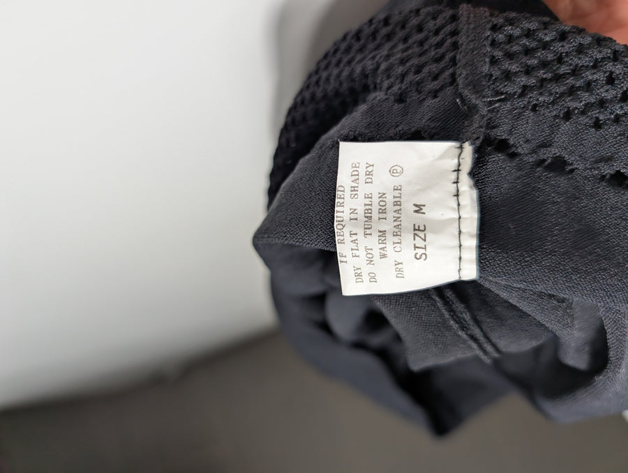 Scanlan Theodore Knit Dress Black Pointelle Detail Size M - Image 6