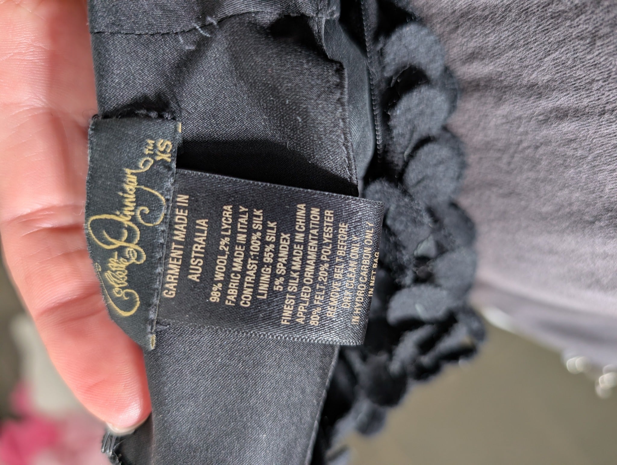 Garry Bigeni Textured Dress Black Women's Size M - Image 9