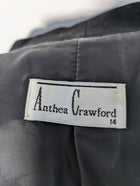 Anthea Crawford Blazer Jacket Black Women's Size 14 - Image 9