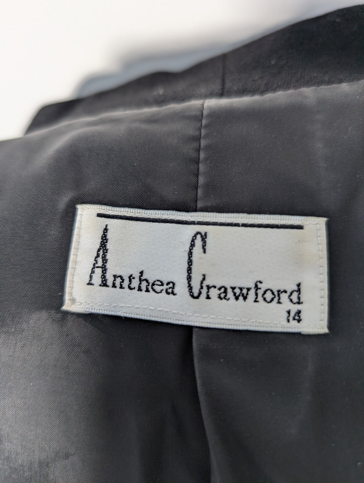 Anthea Crawford Blazer Jacket Black Women's Size 14 - Image 9