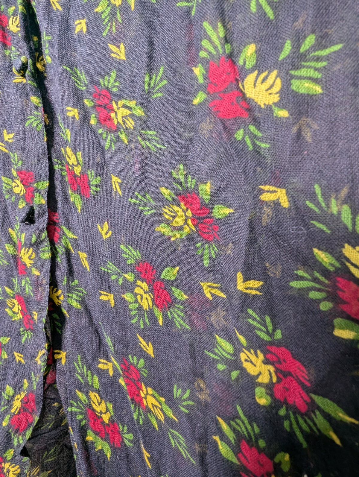 Swildens Floral Print Button-Down Blouse Black Size 38 - Image 2