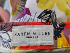 Karen Millen Floral Ruffle Front Blouse Multi-colour - Image 6