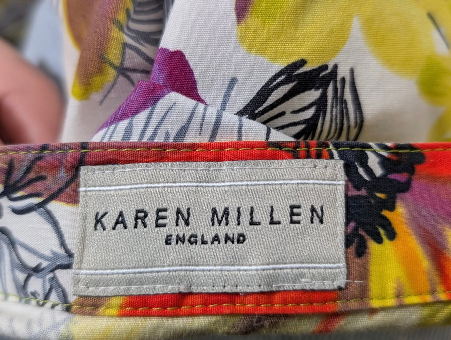 Karen Millen Floral Ruffle Front Blouse Multi-colour - Image 6