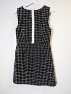 Portmans Sleeveless Tweed Check Dress Black and White Size 10 - Image 6