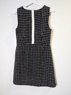 Portmans Sleeveless Tweed Check Dress Black and White Size 10 - Image 6