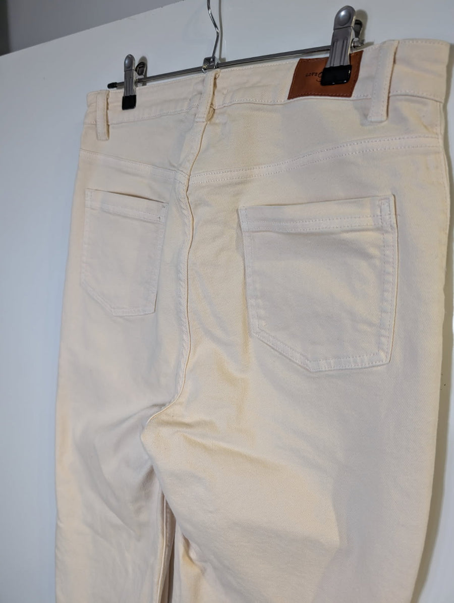 Love & Roses Wide Leg Trousers Cream US 8 / UK 12 - Image 6