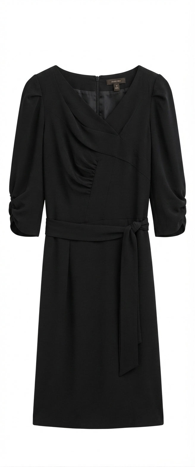 Country Road Wrap Front Midi Dress Black AU 12