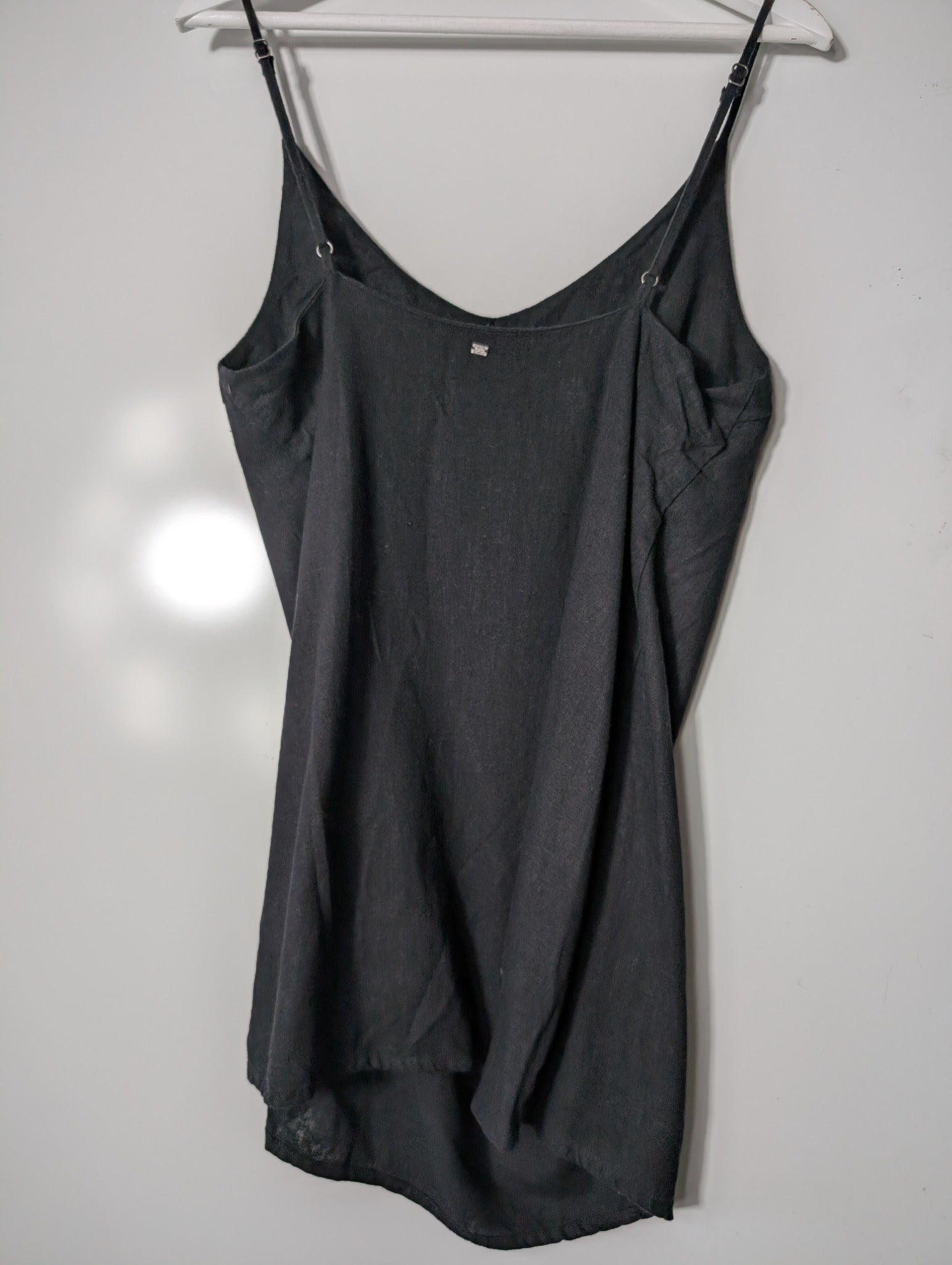 Billabong Linen Blend Cami Tank Top Olive Green Size 10 - Image 3