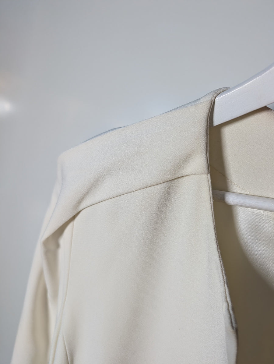 RSVP PERRI CUTTEN Open Front Coat White Size L - Image 4