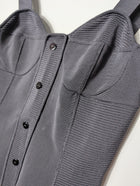 Proenza Schouler Button-Front Knit Corset Top Charcoal Size 4 - Image 2