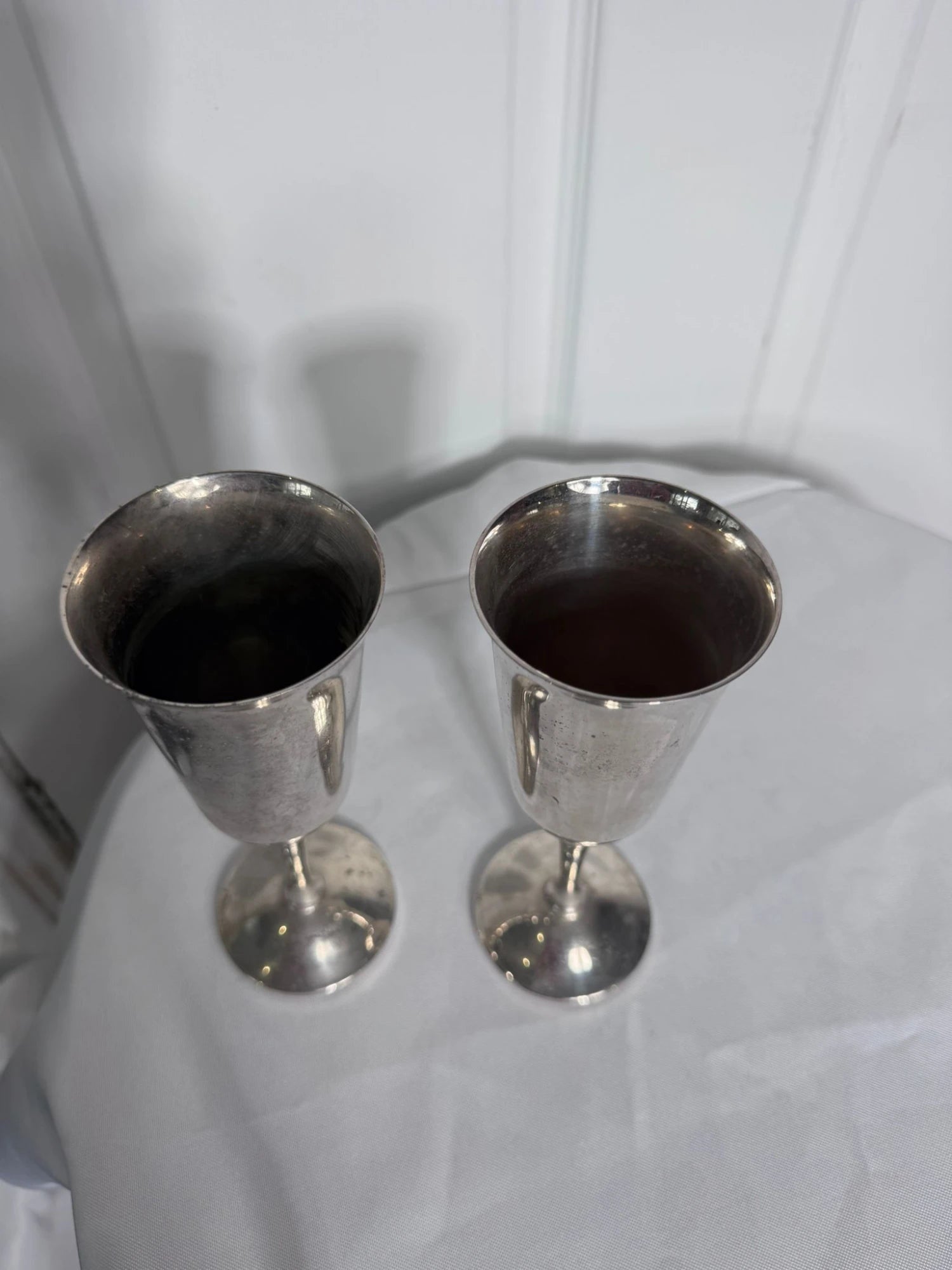 Vintage Silver Plated Champagne Flutes - Elegant Set Of Two - Image 5