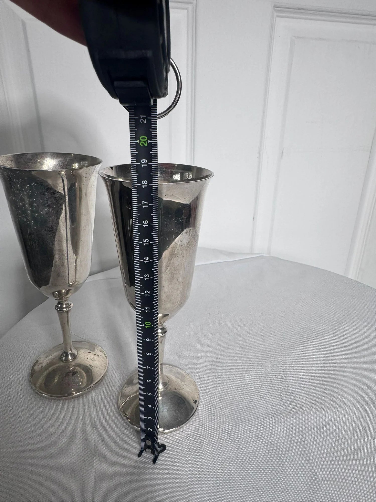 Vintage Silver Plated Champagne Flutes - Elegant Set Of Two - Image 6
