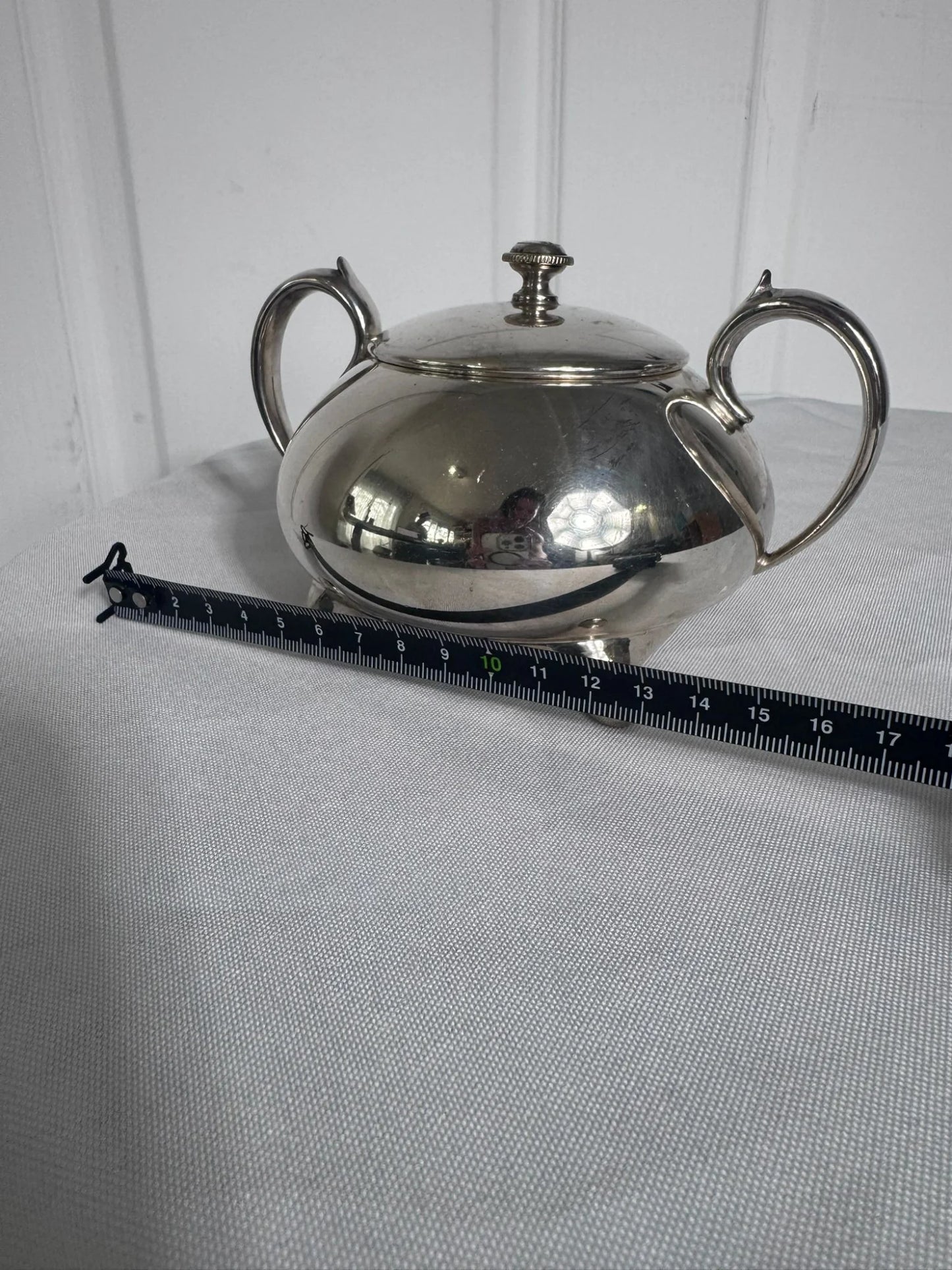 Vintage Silver Plated Sugar Bowl With Lid - Elegant Tableware - Image 10