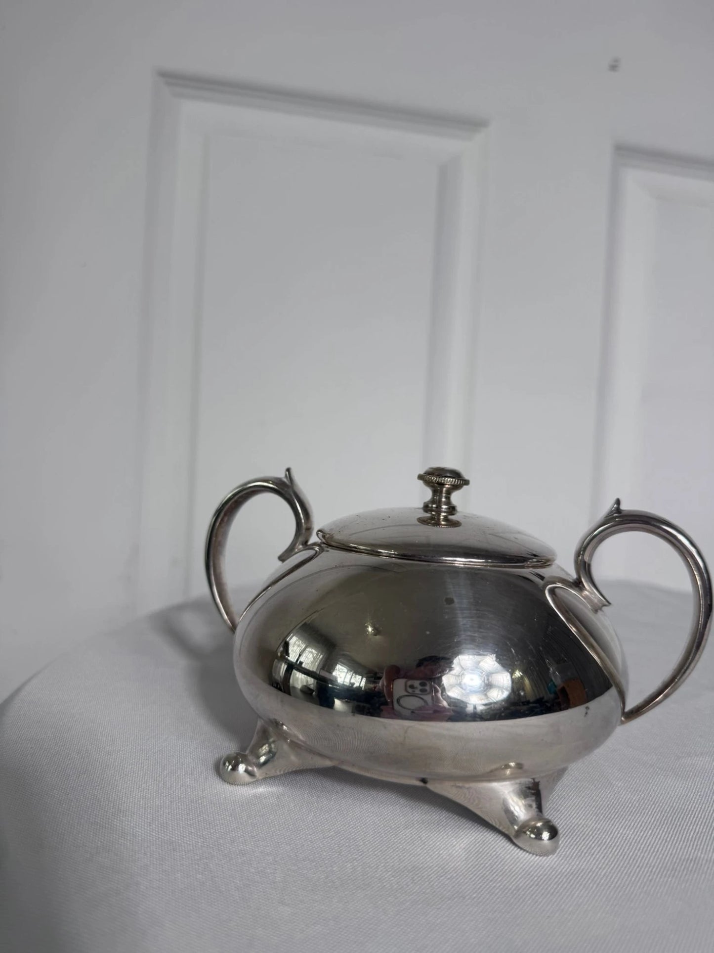 Vintage Silver Plated Sugar Bowl With Lid - Elegant Tableware - Image 5